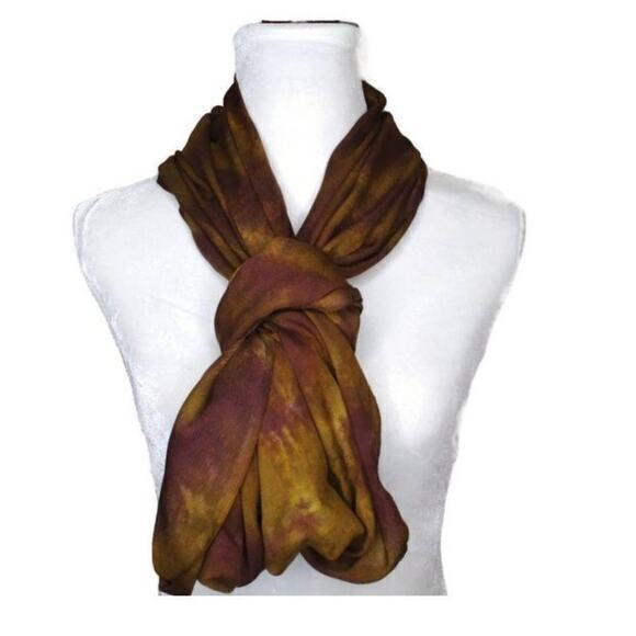 NEW Artisan Hand-Dyed Scarf Infinity Wrap Galaxy Tie Dyed‎ Print One Size - Picture 3 of 7